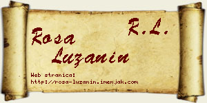 Rosa Lužanin vizit kartica